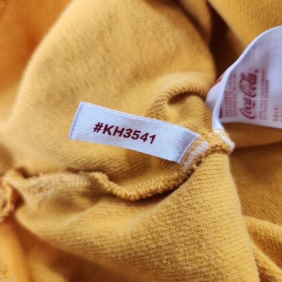 Kith x Coca-Cola Quinn Long Sleeve Pocket Tee Men's XXL Gold Cotton Jersey - Picture 13 of 15